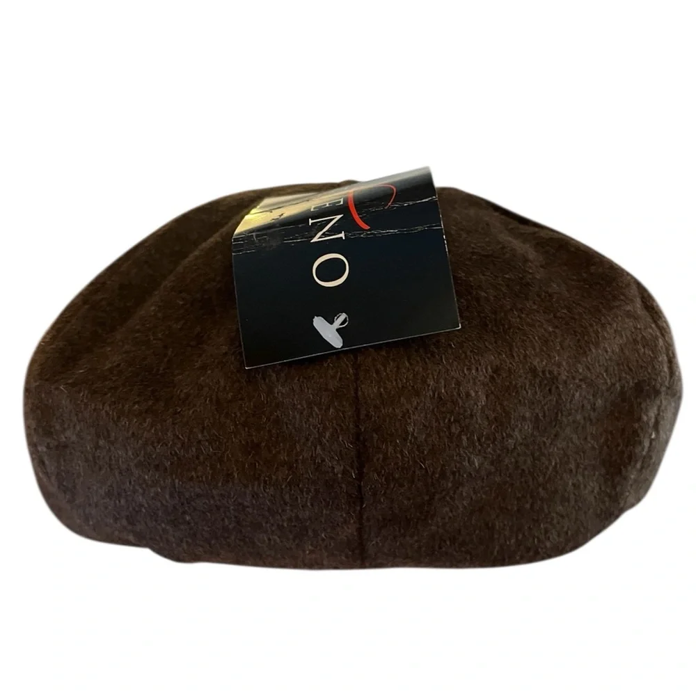 Stefeno Brown Cashmere newsboy cap size Medium - Picture 5 of 11